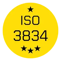 Znak posiadania certyfikatu ISO 3834